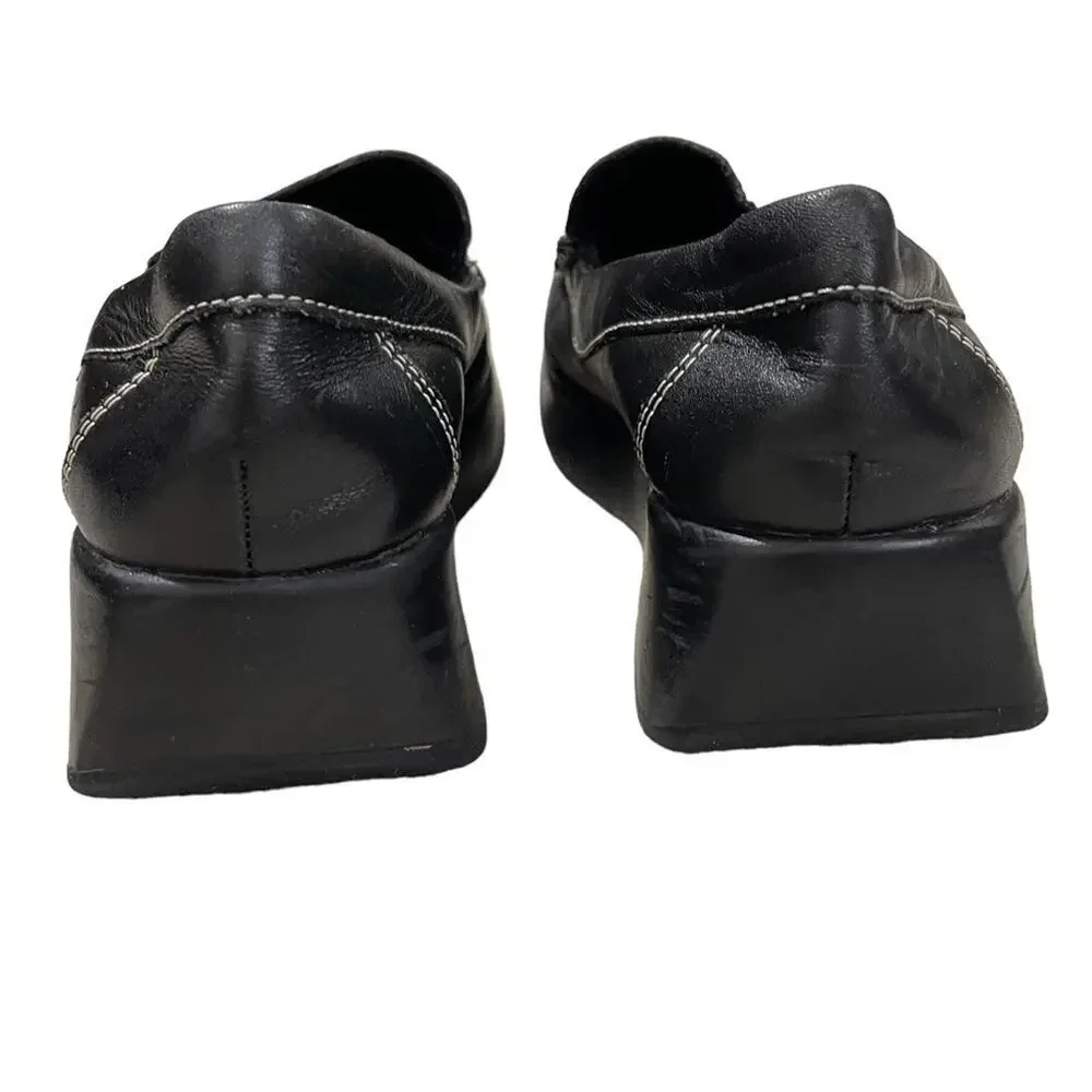 Vintage Y2K Steve Madden Black Platform Chunky Heel Shoes 6.5